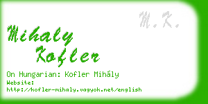 mihaly kofler business card